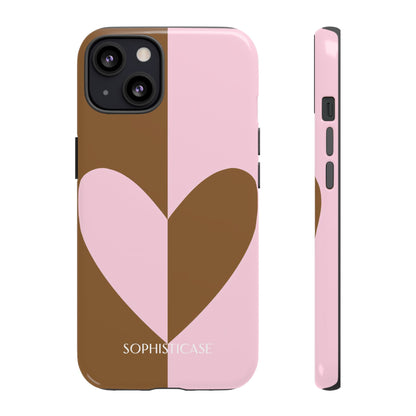 Be Mine in Pink and Brown - Tough Phone Case for iPhone