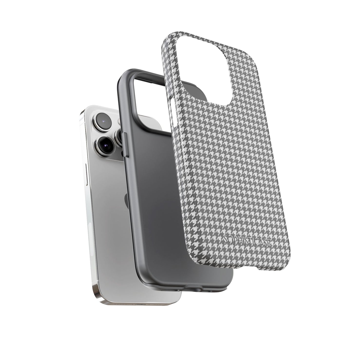 Tough Case - Houndstooth in Grey