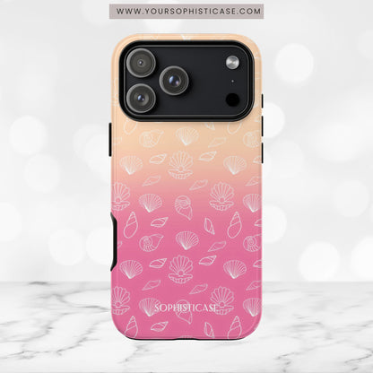 Seashell Society in Sandy Pink Sunset - iPhone Case