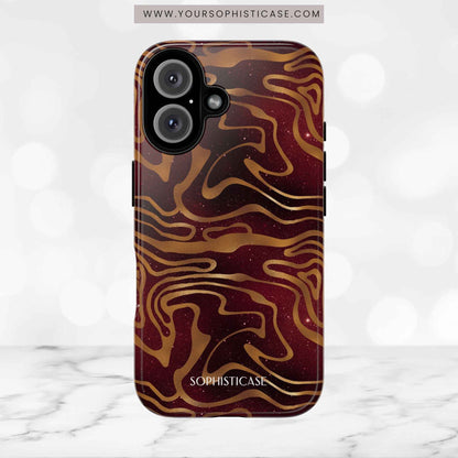 Cosmic Zebra in Red - iPhone Case, Samsung Galaxy Case, Google Pixel Case