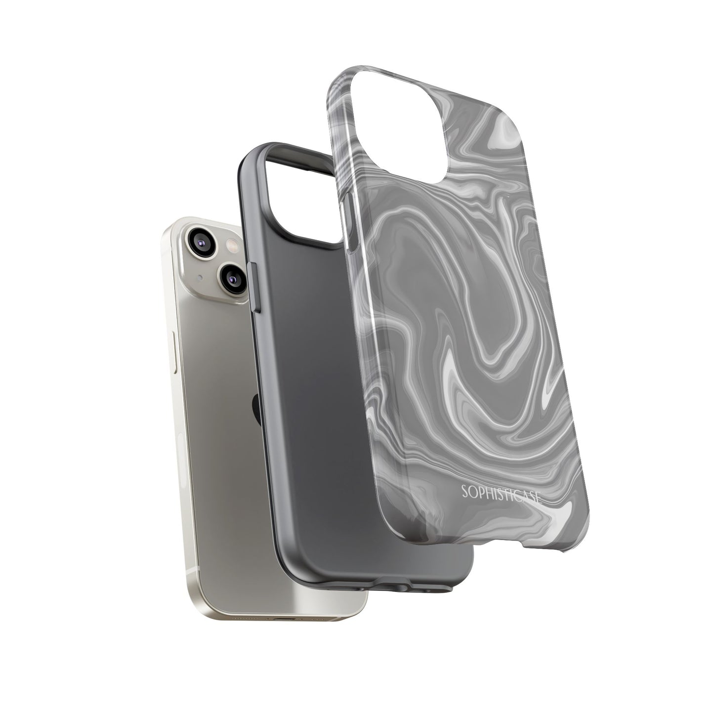 Liquid Dreams in Charcoal - Tough Phone Case