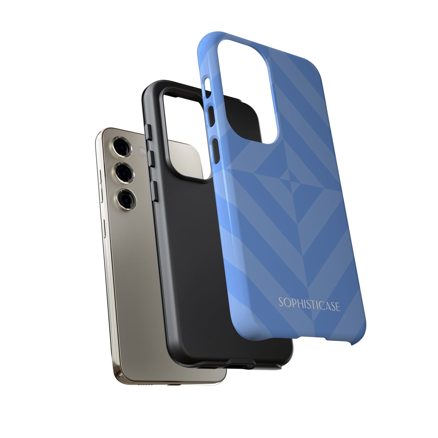 Zenergy in Blue - Dual Layer Shockproof Phone Case for iPhone, Google Pixel and Samsung Galaxy