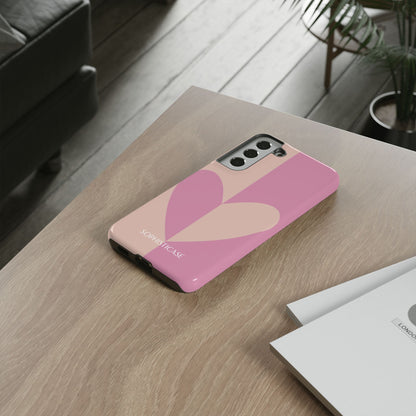 Be Mine in Pink and Brown - iPhone Case, Samsung Galaxy Case, Google Pixel Case