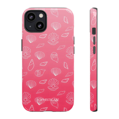 Seashell Society in Sunset Pink - iPhone Case, Samsung Galaxy Case, Google Pixel Case