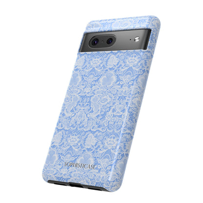 Luxe Lace in Blue - Tough Phone Case