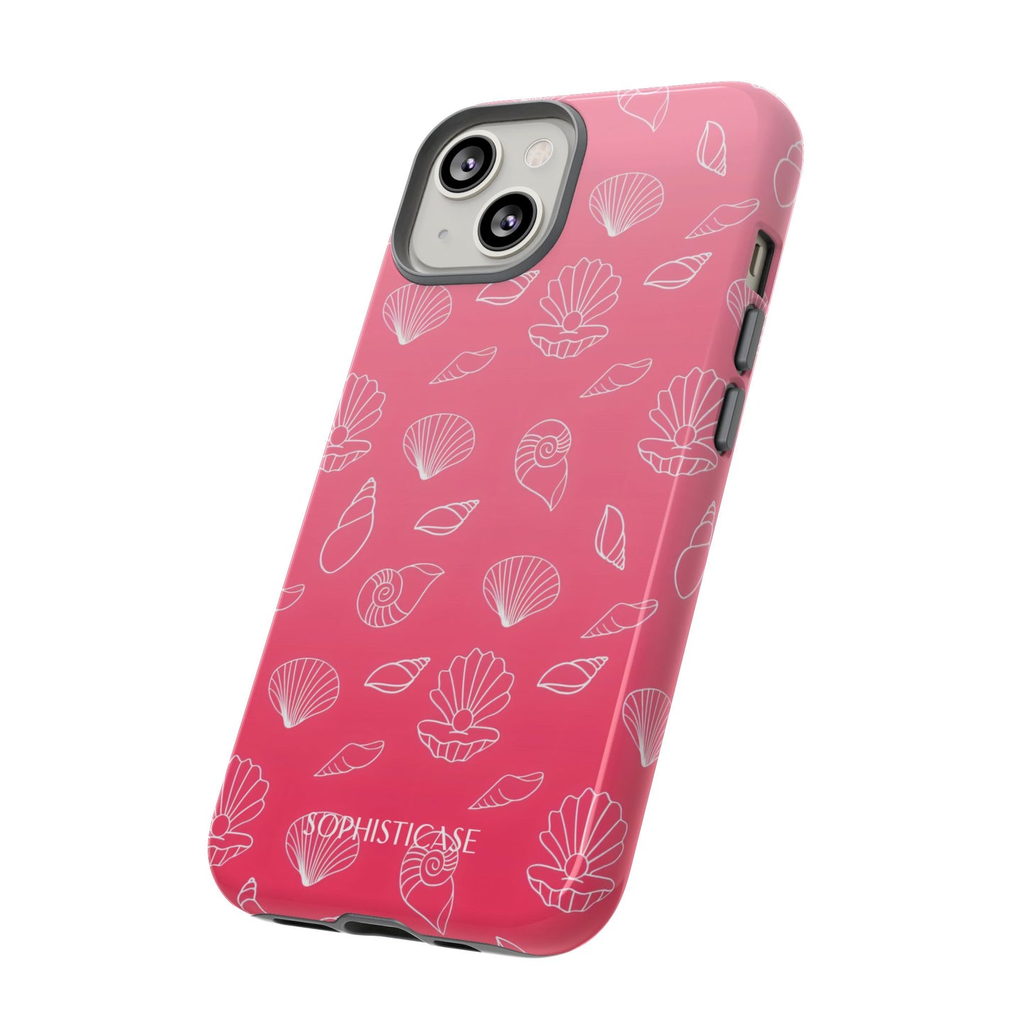 Seashell Society in Sunset Pink - iPhone Case, Samsung Galaxy Case, Google Pixel Case