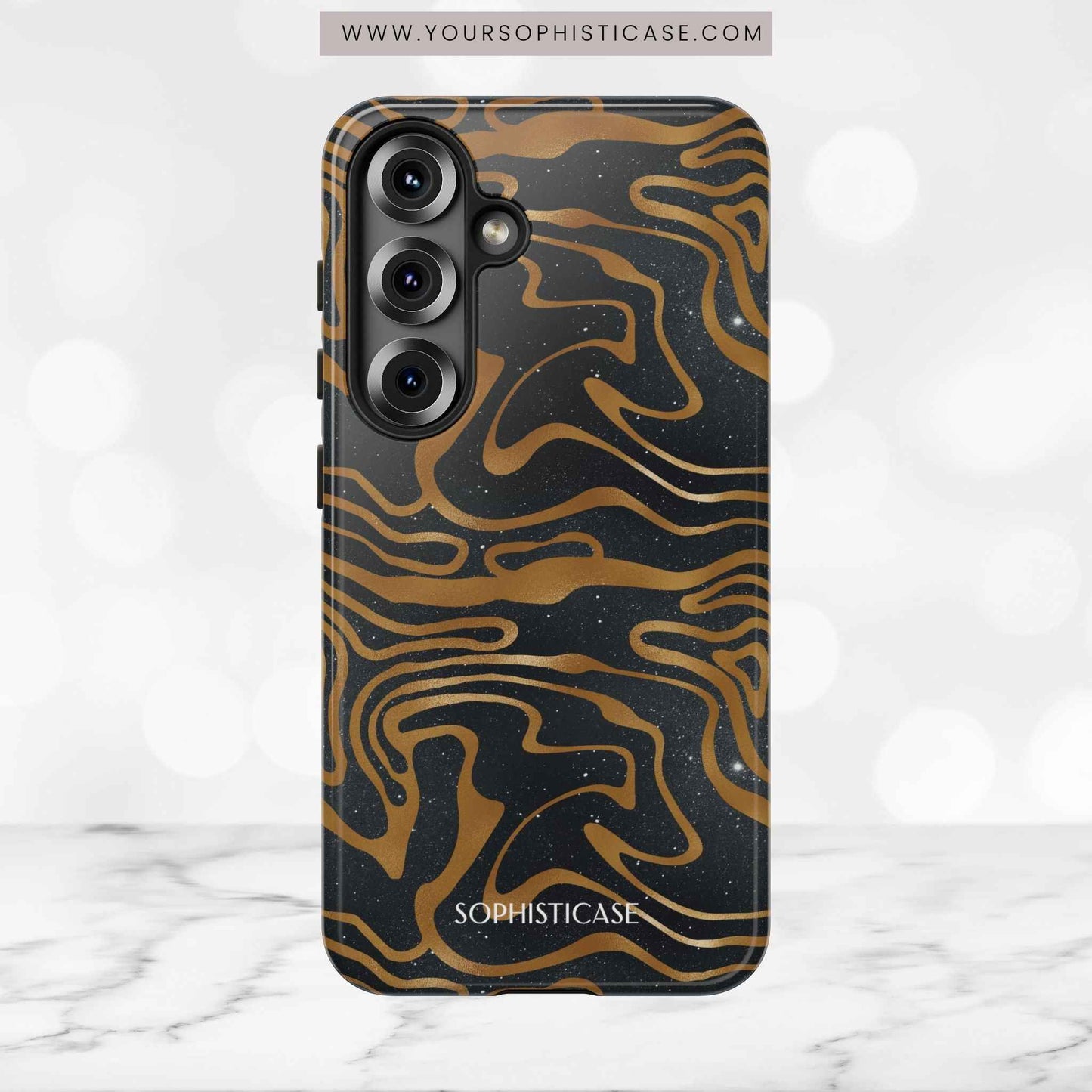 Cosmic Zebra in Black - iPhone Case, Samsung Galaxy Case, Google Pixel Case