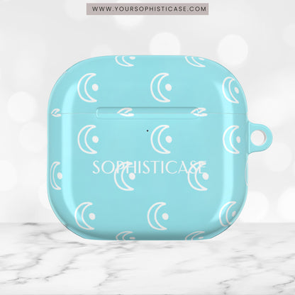 AirPod Cases - Moon Phase in Aqua