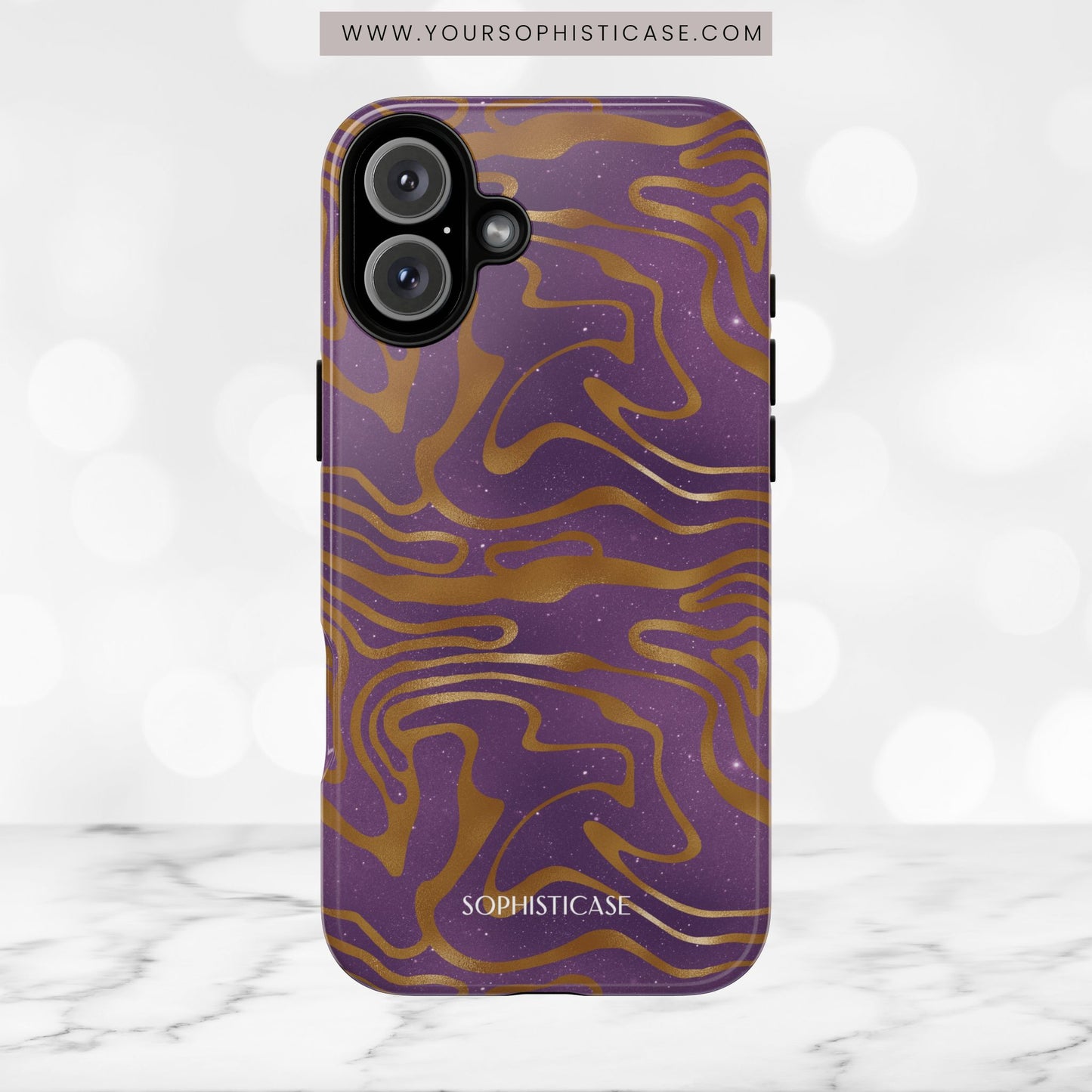 Cosmic Gold in Purple - iPhone Case, Samsung Galaxy Case, Google Pixel Case