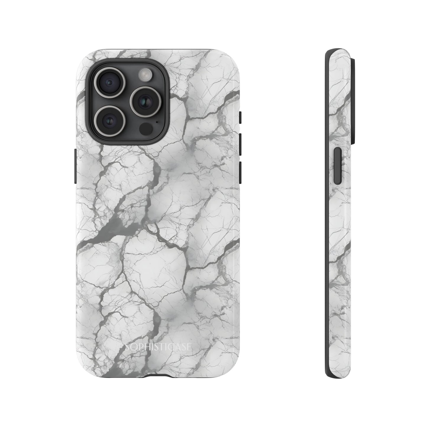 Marble Opulence in Charcoal Grey - Tough Phone Case