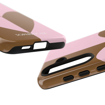 Be Mine in Pink and Brown - iPhone Case, Samsung Galaxy Case, Google Pixel Case