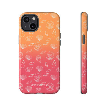 Seashell Society in Sunset Orange - iPhone Case, Samsung Galaxy Case, Google Pixel Case