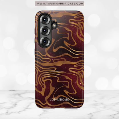 Cosmic Gold in Red - iPhone Case, Samsung Galaxy Case, Google Pixel Case