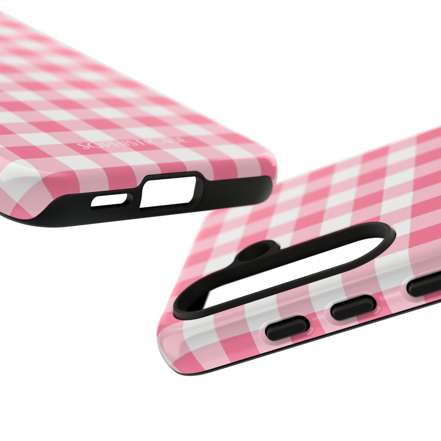 Gingham in Salmon - Tough Phone Case