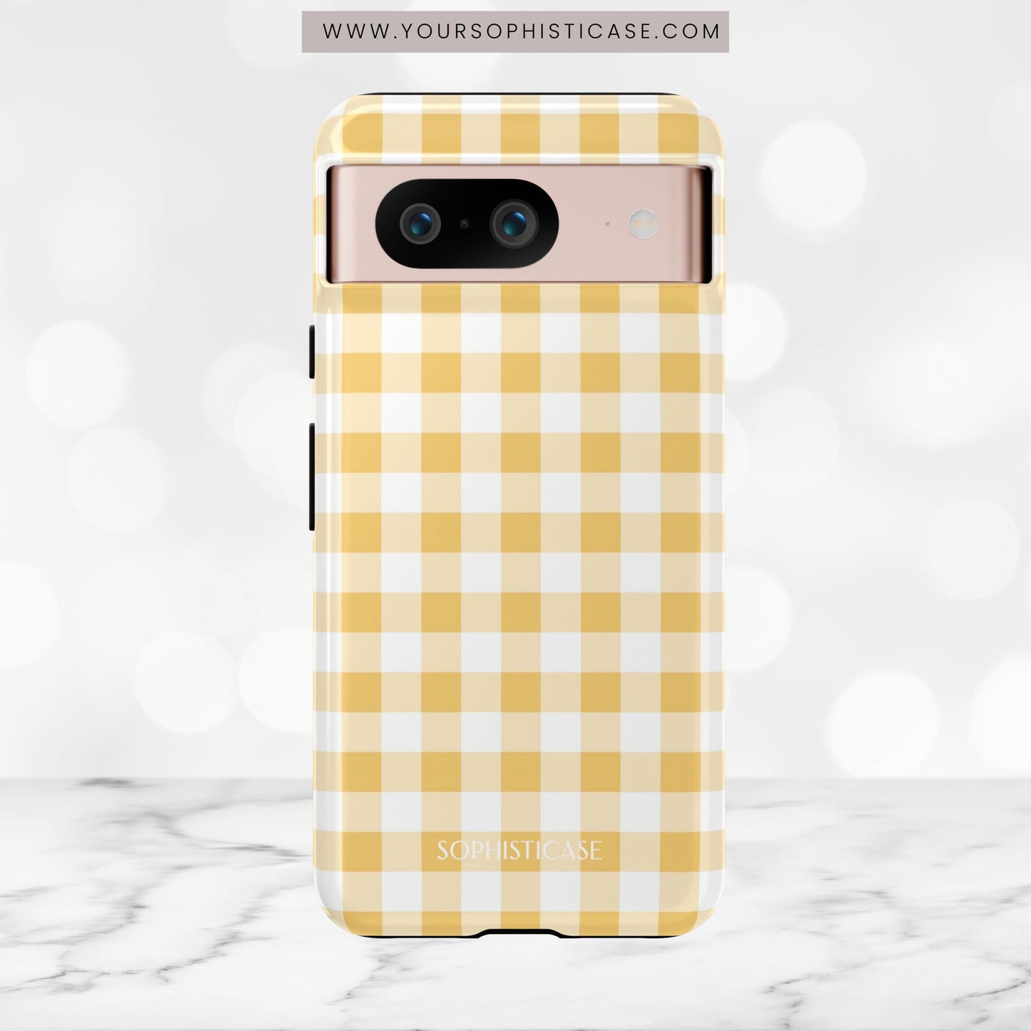 Gingham in Yellow - Tough Phone Case