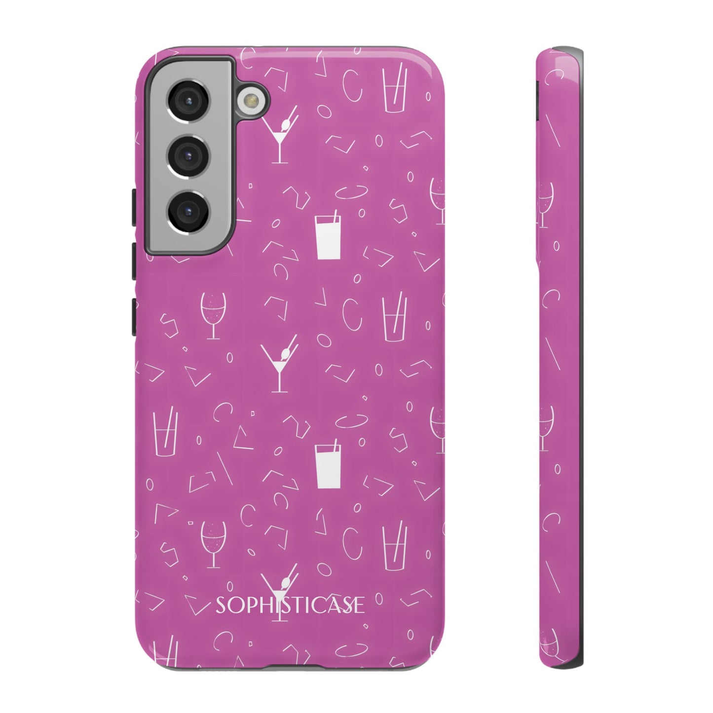 Cocktail Hour in Purple - Drop Proof Phone Case for Samsung Galaxy