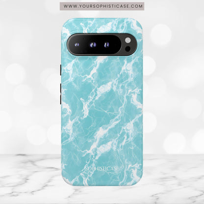 Marble Crush in Aqua - Tough Phone Case