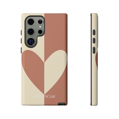 Be Mine in Brown and Cream - iPhone Case, Samsung Galaxy Case, Google Pixel Case