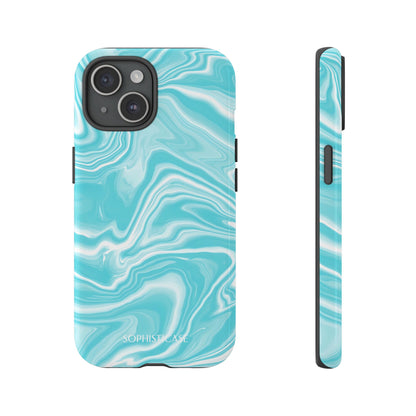Liquid Dreams in Aqua - Tough Phone Case