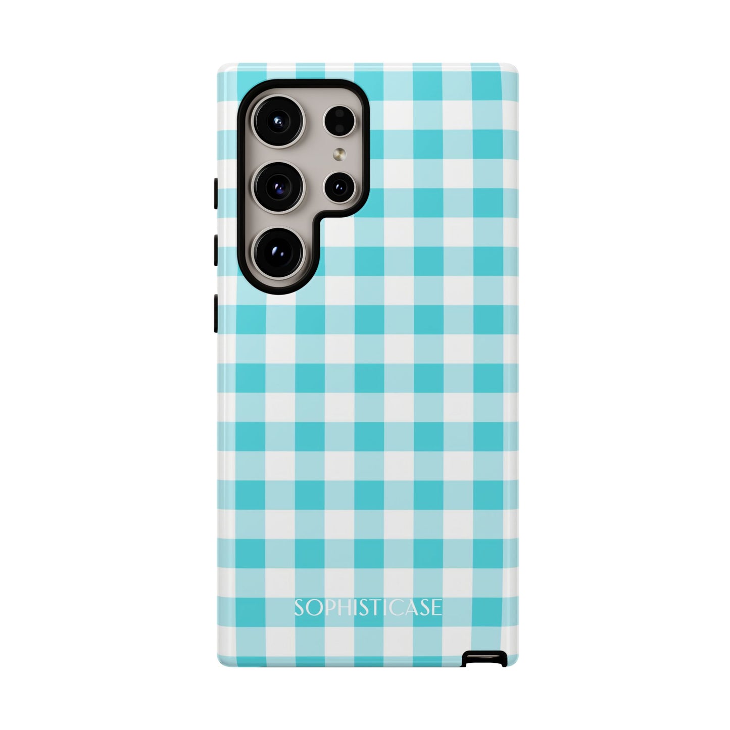 Tough Case - Gingham in Aqua