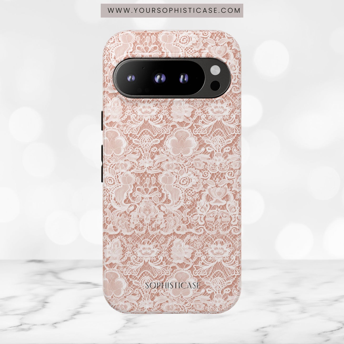 Luxe Lace in Brown - iPhone Case, Samsung Galaxy Case, Google Pixel Case