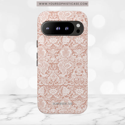 Luxe Lace in Brown - iPhone Case, Samsung Galaxy Case, Google Pixel Case