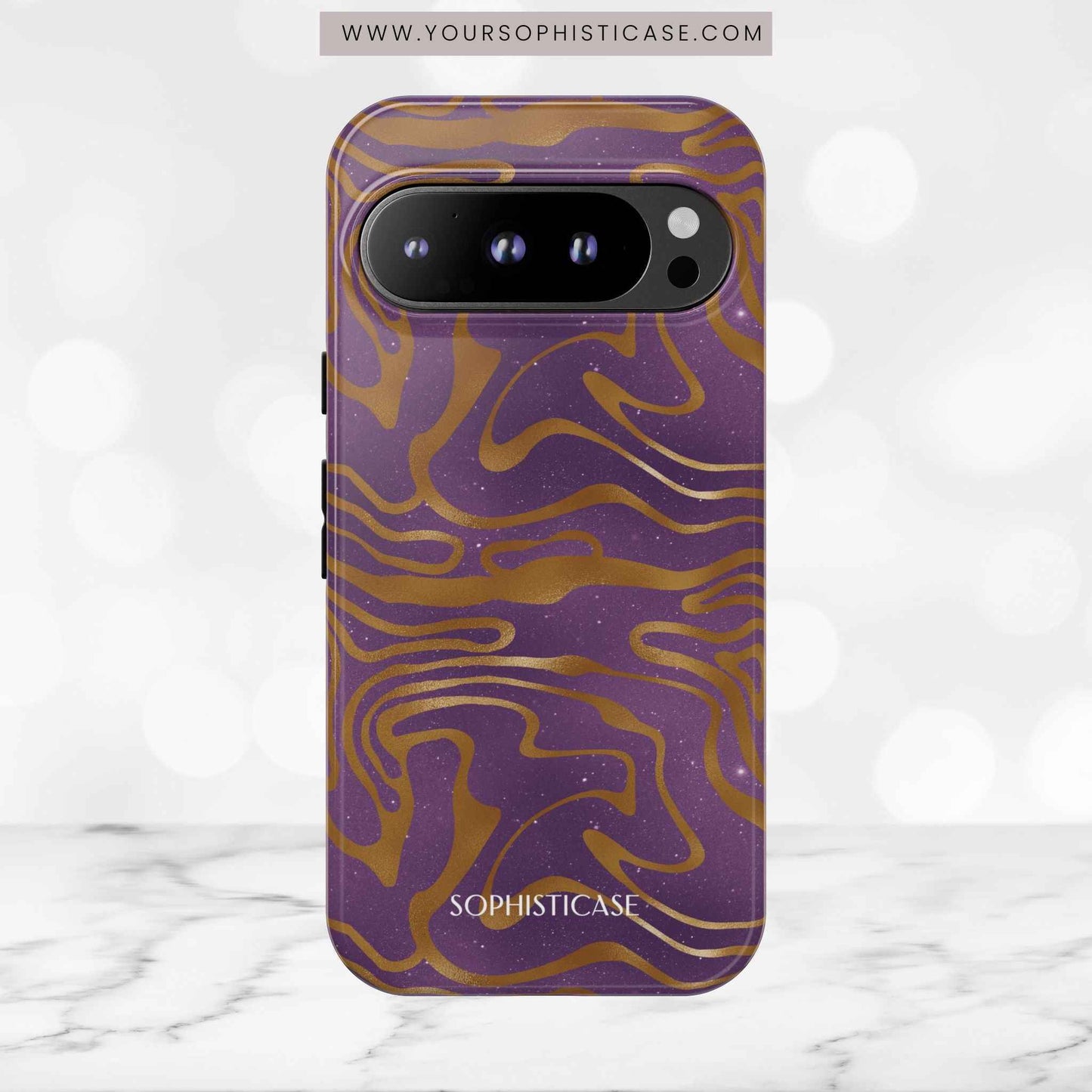 Cosmic Zebra in Purple - iPhone Case, Samsung Galaxy Case, Google Pixel Case