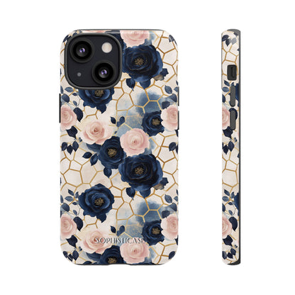 Royal Floral in Navy Hive - Tough Phone Case