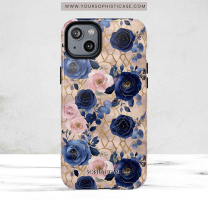 Royal Floral in Navy Blush - iPhone Magsafe Case