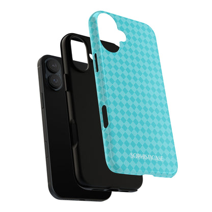 Diamond Diva in Aqua - Drop Proof Phone Case for iPhone