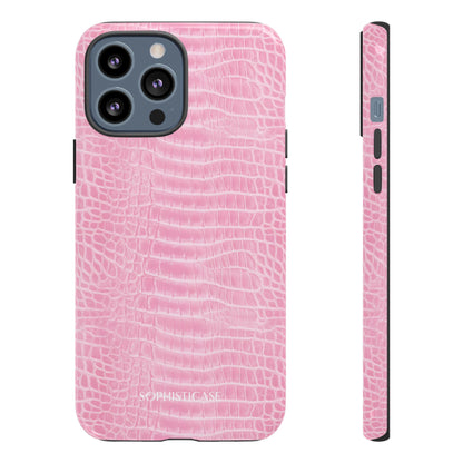 Luxe Leather in Pink - iPhone Case