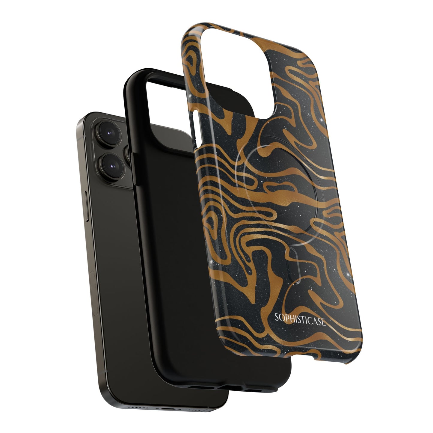 Cosmic Gold in Black - iPhone Magsafe Case