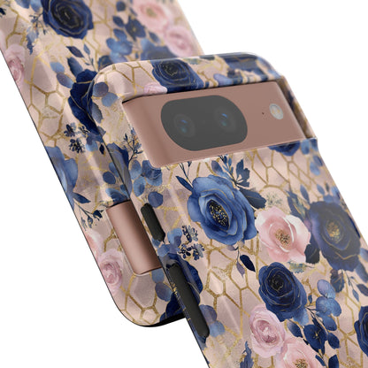Royal Floral in Navy Blush - Tough Phone Case