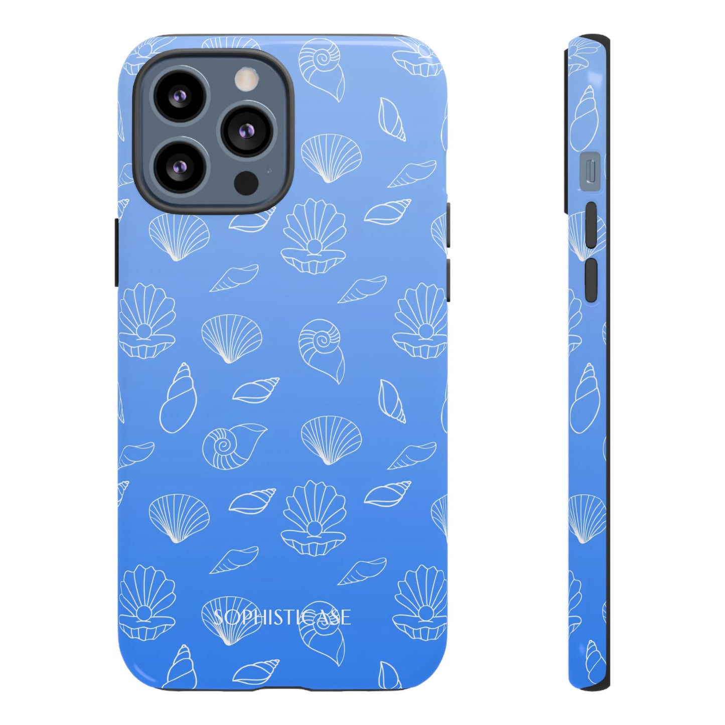 Seashell Society in Ocean Blue - iPhone Case, Samsung Galaxy Case, Google Pixel Case