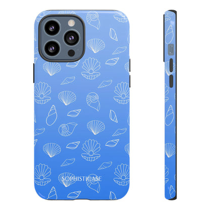 Seashell Society in Ocean Blue - iPhone Case, Samsung Galaxy Case, Google Pixel Case