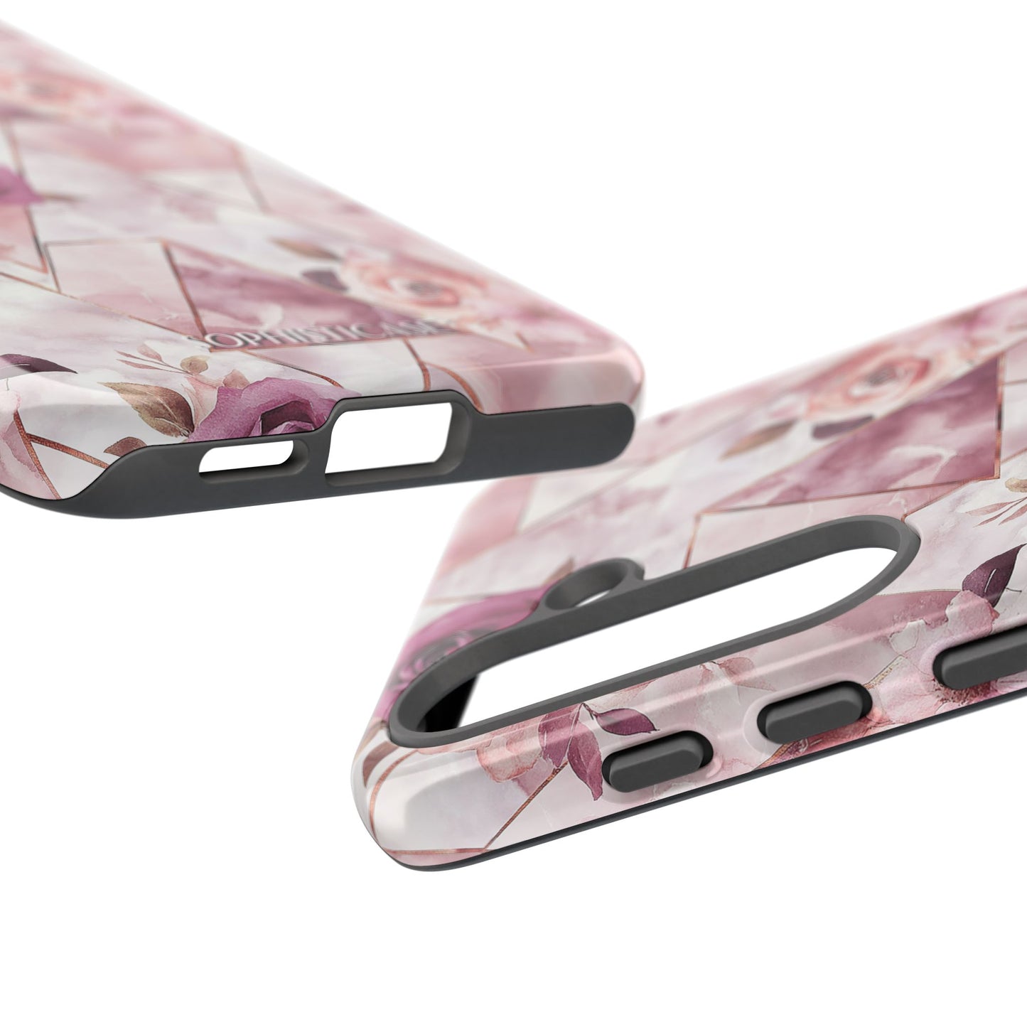 Royal Floral in Plum Chevron - Tough Phone Case