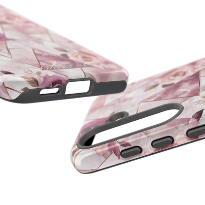 Royal Floral in Plum Chevron - Tough Phone Case