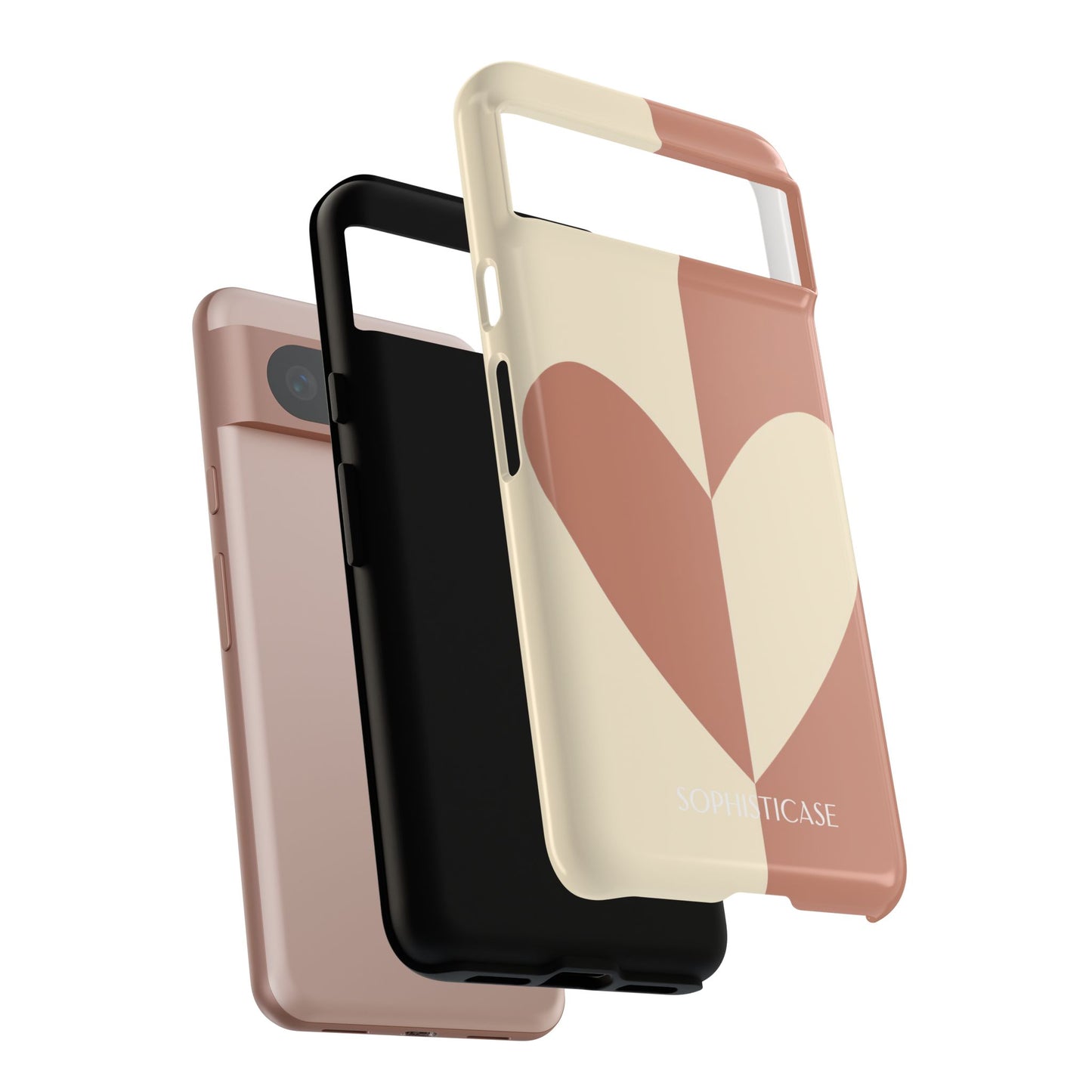 Be Mine in Brown and Cream - iPhone Case, Samsung Galaxy Case, Google Pixel Case