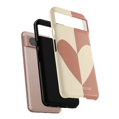 Be Mine in Brown and Cream - iPhone Case, Samsung Galaxy Case, Google Pixel Case