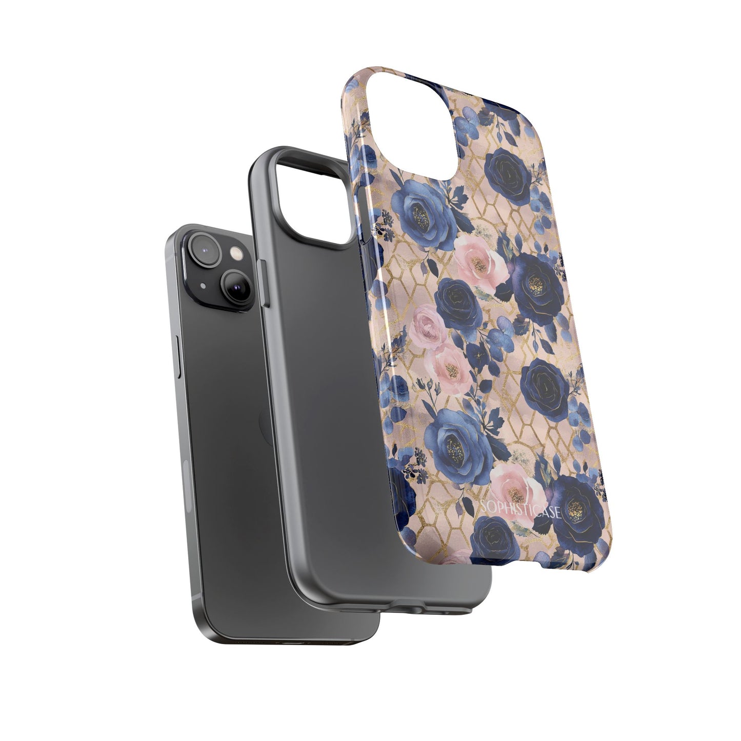 Royal Floral in Navy Blush - Tough Phone Case