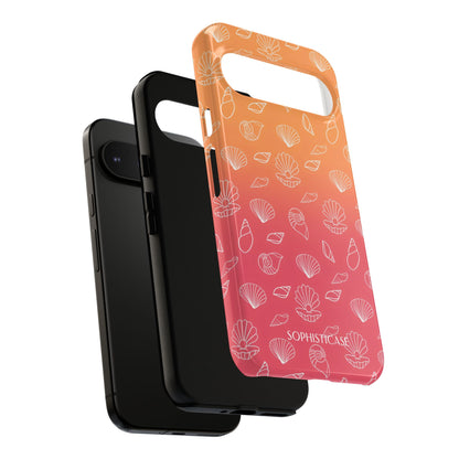Seashell Society in Sunset Orange - iPhone Case, Samsung Galaxy Case, Google Pixel Case