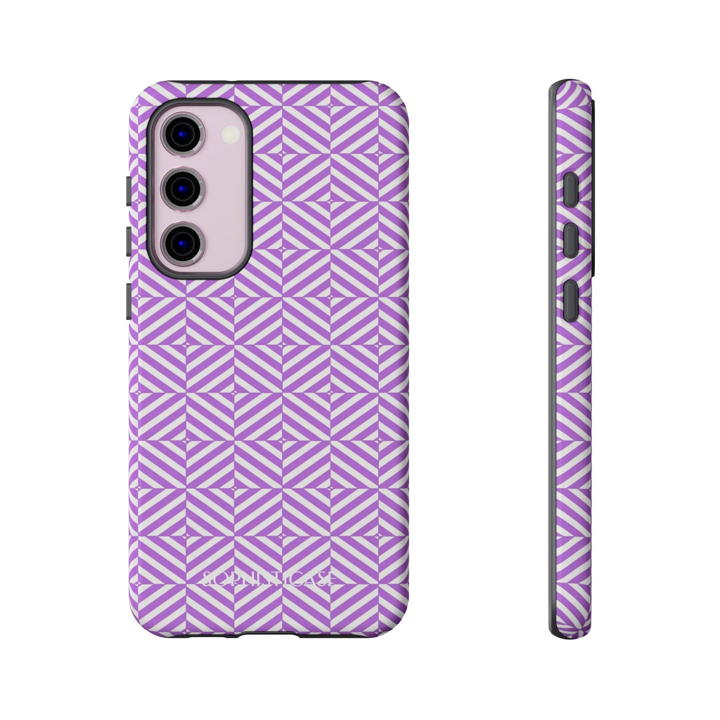 Illusions in Purple - Dual Layer Shockproof Phone Case for iPhone, Google Pixel and Samsung Galaxy