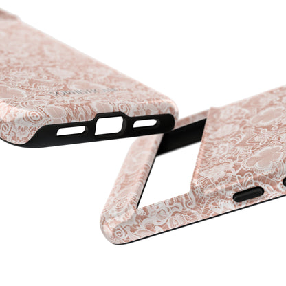 Luxe Lace in Brown - Tough Phone Case