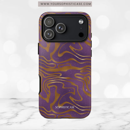 Cosmic Gold in Purple - iPhone Case, Samsung Galaxy Case, Google Pixel Case