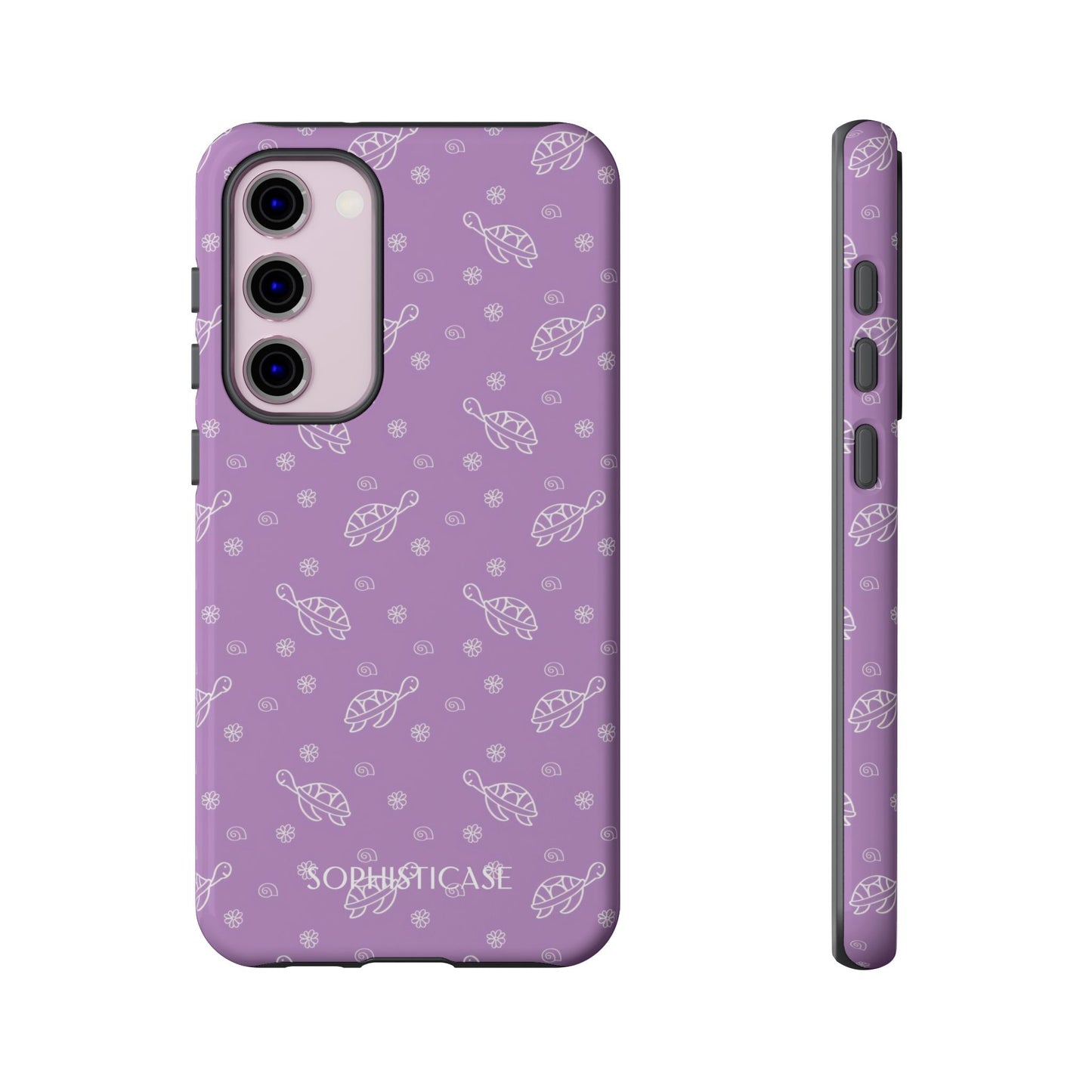 Turtle Island in Purple - Drop Proof Phone Case for Samsung Galaxy