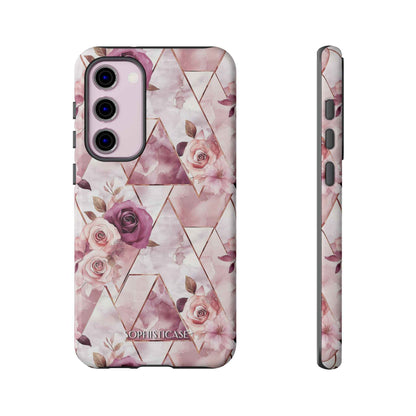 Royal Floral in Plum Chevron - Tough Phone Case