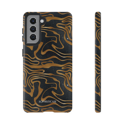 Cosmic Gold in Black - iPhone Case, Samsung Galaxy Case, Google Pixel Case