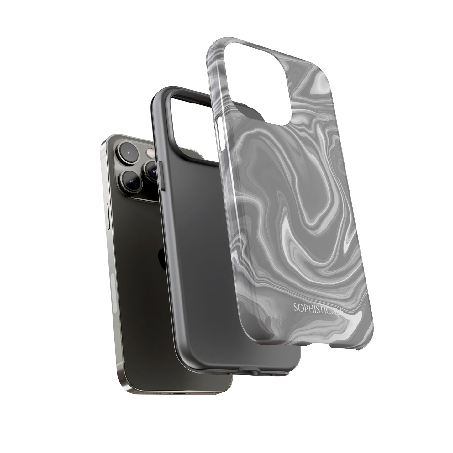 Liquid Dreams in Charcoal - iPhone Case