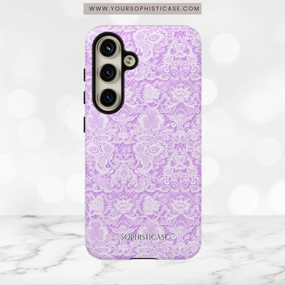 Luxe Lace in Purple - Tough Phone Case
