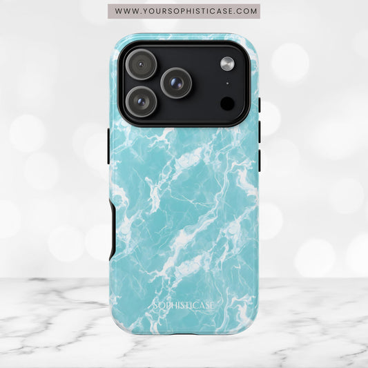 Marble Crush in Aqua - iPhone Case